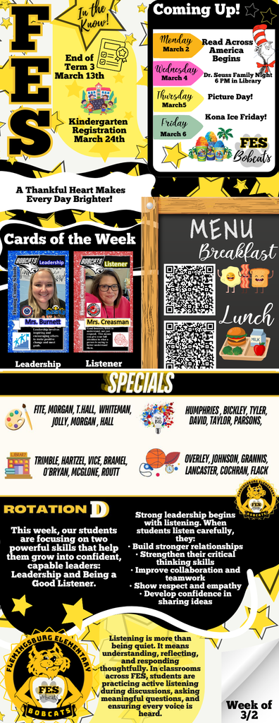 FES IN the Know UPDATED 3/2-3/6