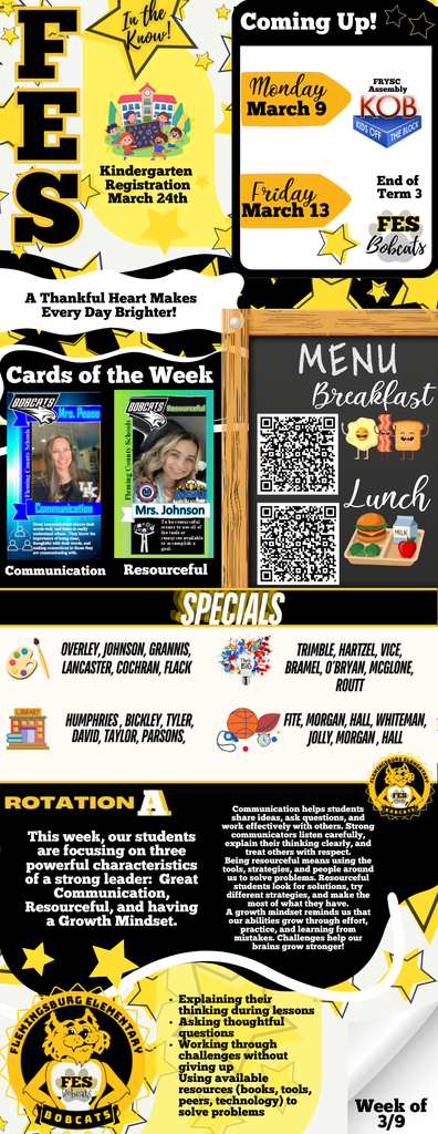 FES In the Know :  3/6-3/13