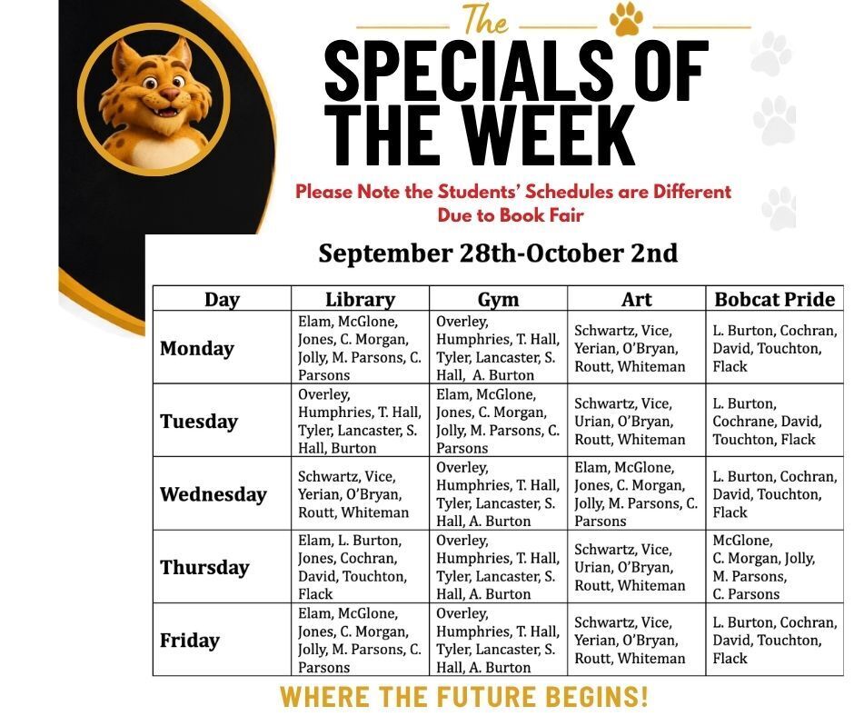 Specials of the Week
