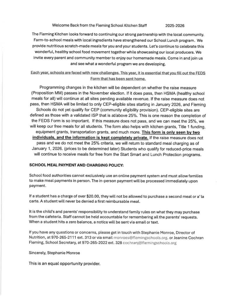 Letter from Stephanie