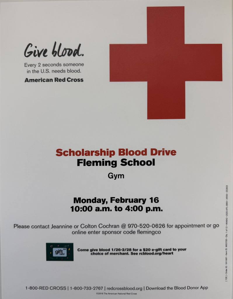 Blood drive February 16th
