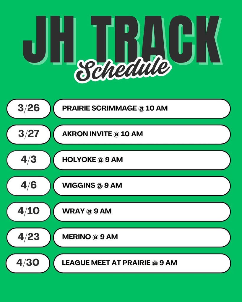JH track schedule