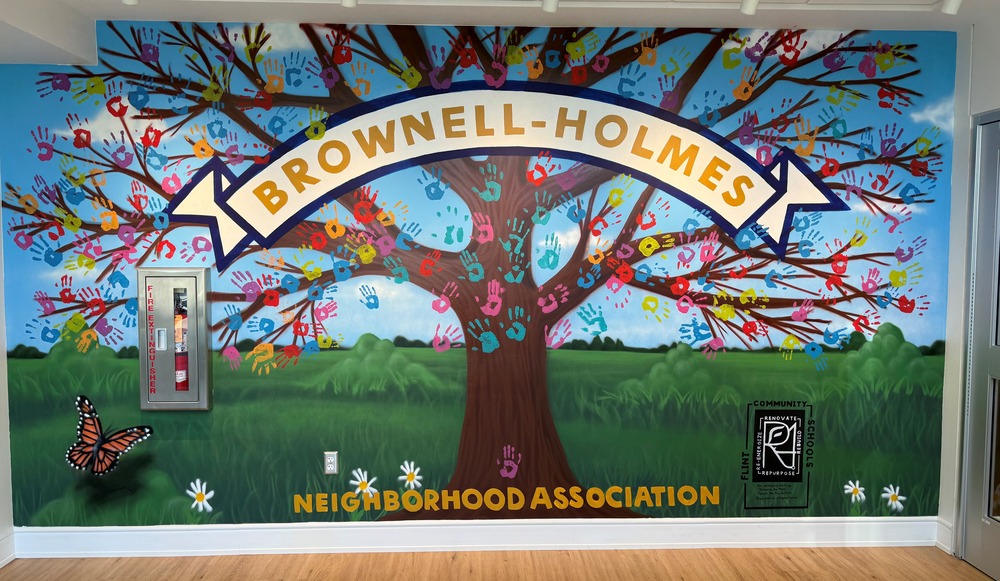 The Cube @ Brownell-Holmes Handprint Mural