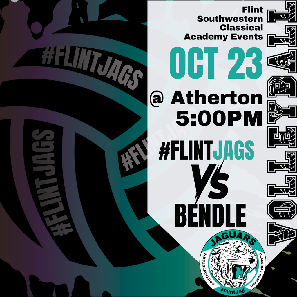 Flint Southwestern classical academy events oct 23 @ Atherton 5:00PM #FlintJags VS Bendle