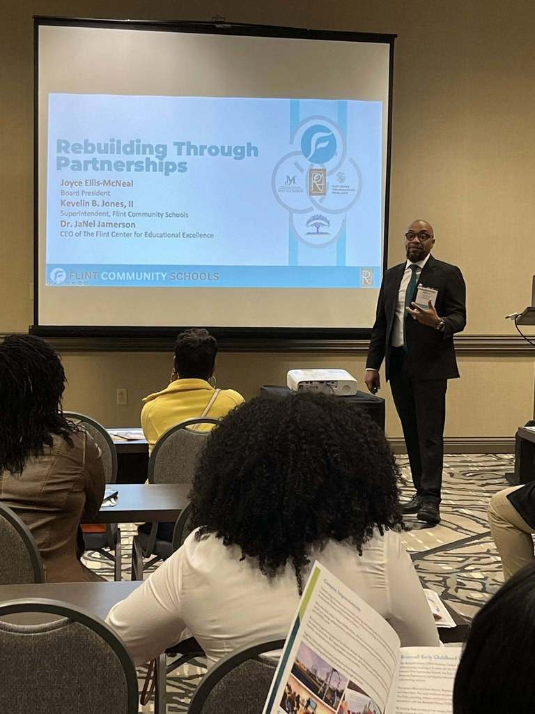 This past weekend, Superintendent Kevelin Jones, Board President Dr. Joyce Ellis McNeal, the FCS Board of Education, and Dr. JaNel Jamerson of the FLINT Center for Educational Excellence presented at the Michigan Association of School Boards Fall Conference in Traverse City.