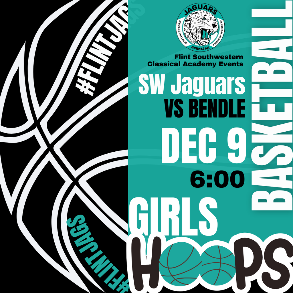 The Flint Jaguars are back on the hardwood tomorrow, Tuesday, December 9th, as they face off against Bendle! Boys JV – 4:30 PM Girls Varsity – 6:00 PM Boys Varsity – 7:30 PM