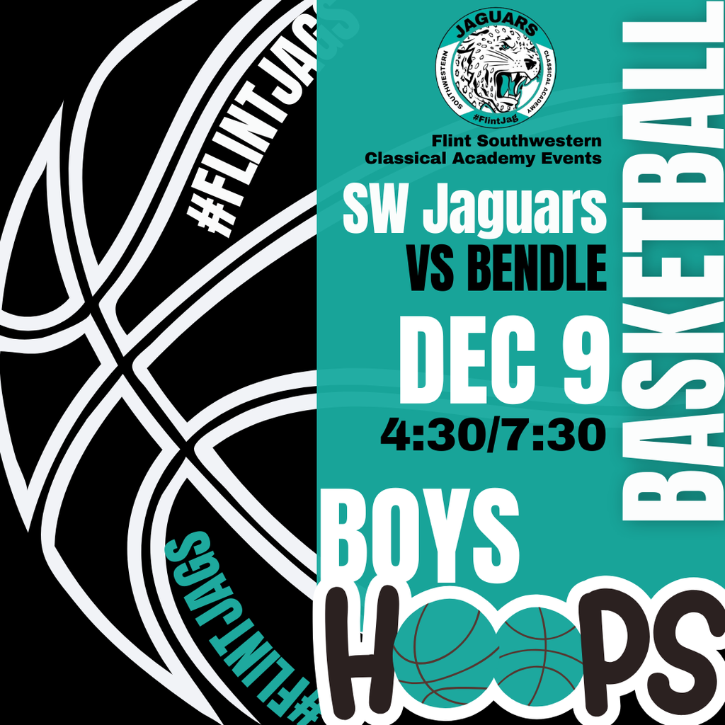 The Flint Jaguars are back on the hardwood tomorrow, Tuesday, December 9th, as they face off against Bendle! Boys JV – 4:30 PM Girls Varsity – 6:00 PM Boys Varsity – 7:30 PM