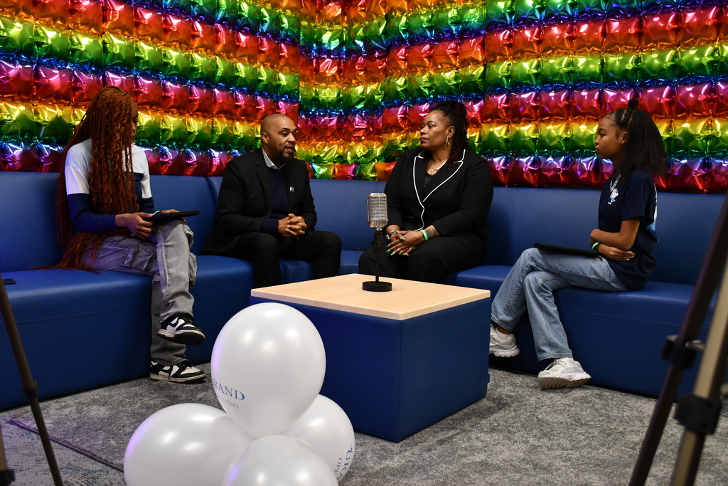 We’re sending a big shout-out to two Holmes STEM Middle School Academy scholars who helped facilitate a special podcast conversation with Superintendent Jones and Principal Moore during last month’s Media Center Grand Opening!