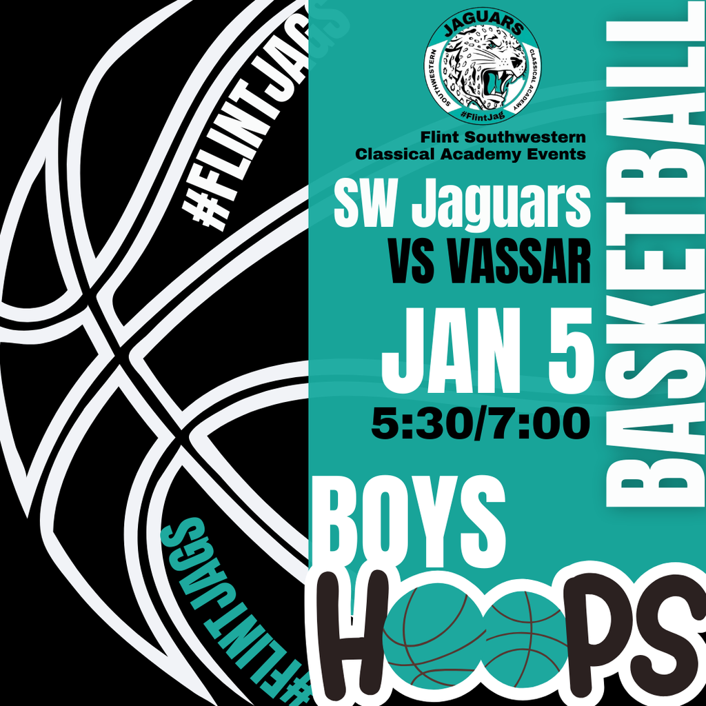 Flint Southwestern Classical Academy SW Jaguars vs Vassar Jan 5 5:30/7:00 Boys Hoops Basketball