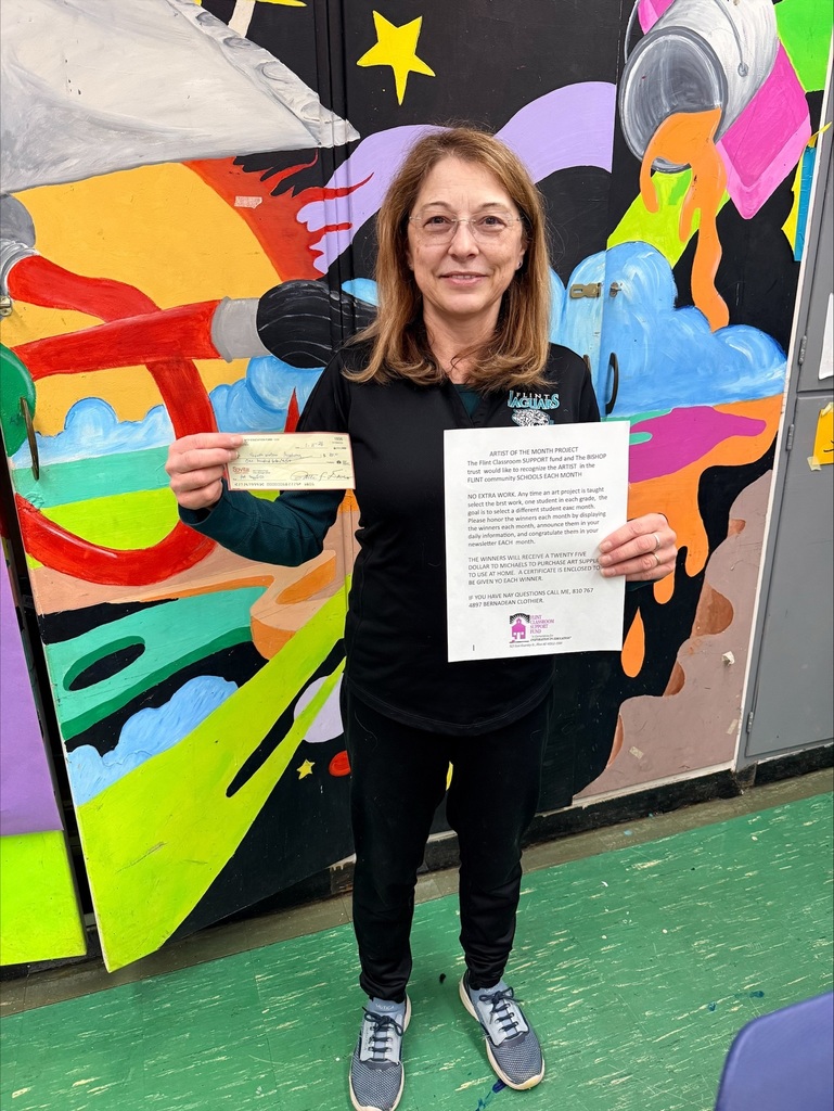 Mrs. Lossing, our outstanding Art teacher at Southwestern Classical Academy has received a $100 award from the Flint Classroom Support Fund to purchase essential art supplies for her classroom. Her creativity, passion, and commitment make a lasting impact on our scholars every day.