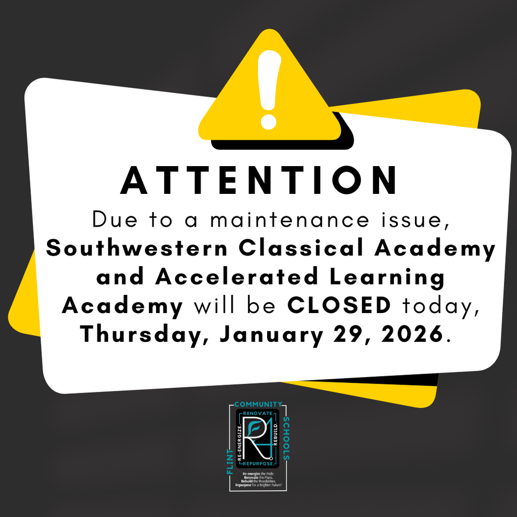Attention Due to a maintenance issue, Southwestern Classical Academy and Accelerated Learning Academy will be CLOSED today, Thursday, January 29, 2026.