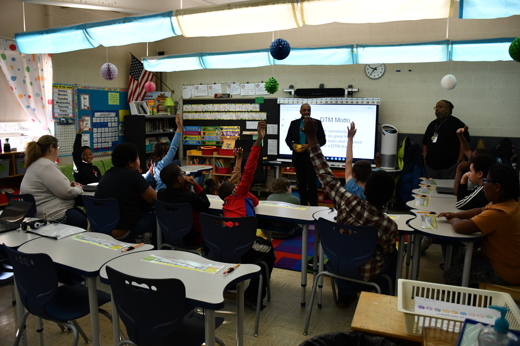 Superintendent Jones spent the morning visiting with scholars at Durant-Tuuri-Mott Elementary and Doyle-Ryder Education Center, taking time to get to know them, share smiles, and enjoy some fun along the way.