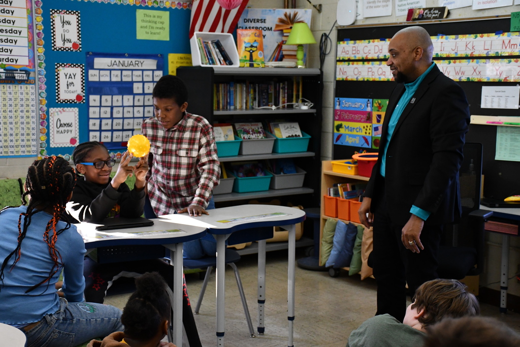 Superintendent Jones spent the morning visiting with scholars at Durant-Tuuri-Mott Elementary and Doyle-Ryder Education Center, taking time to get to know them, share smiles, and enjoy some fun along the way.