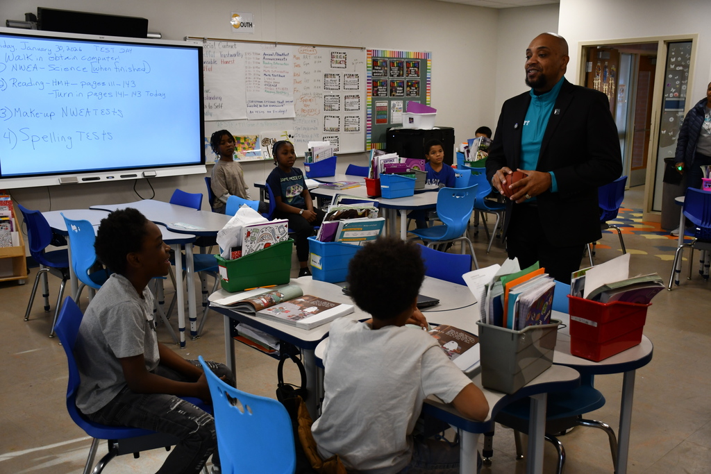 Superintendent Jones spent the morning visiting with scholars at Durant-Tuuri-Mott Elementary and Doyle-Ryder Education Center, taking time to get to know them, share smiles, and enjoy some fun along the way.