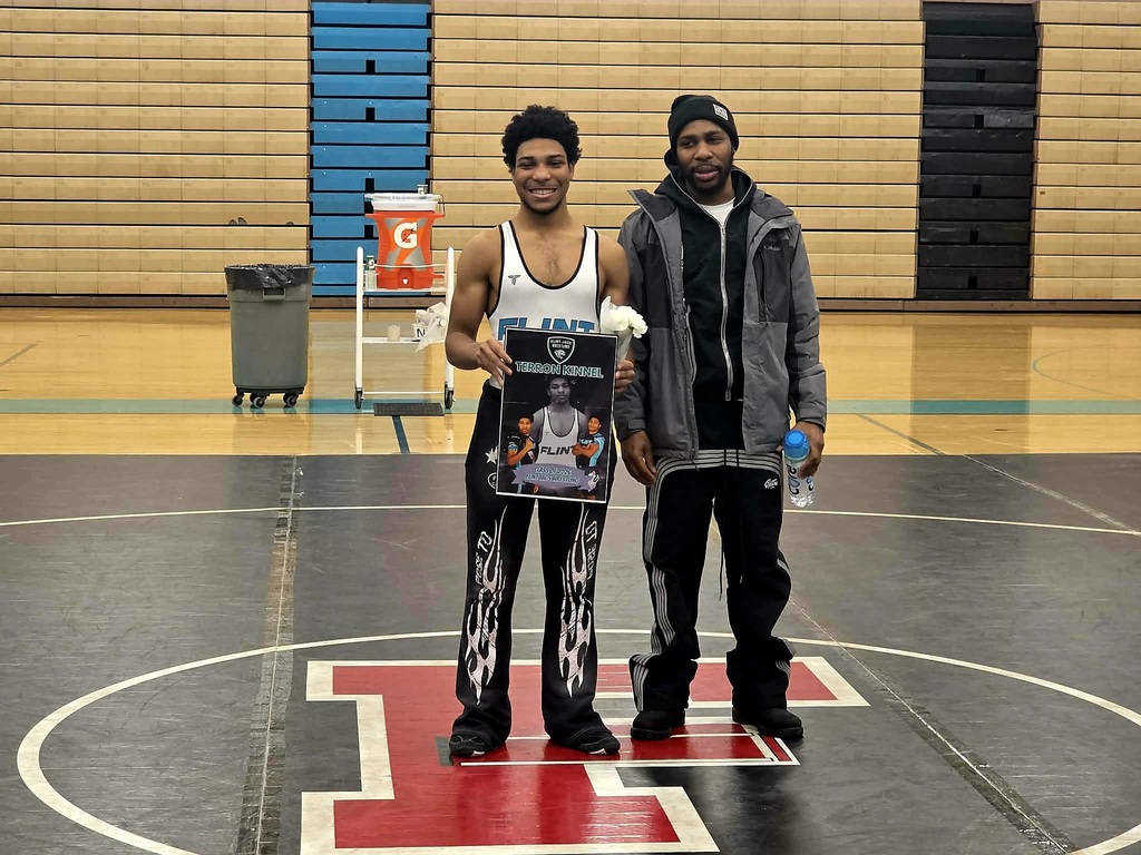 senior athlete night for wrestling, basketball and cheer