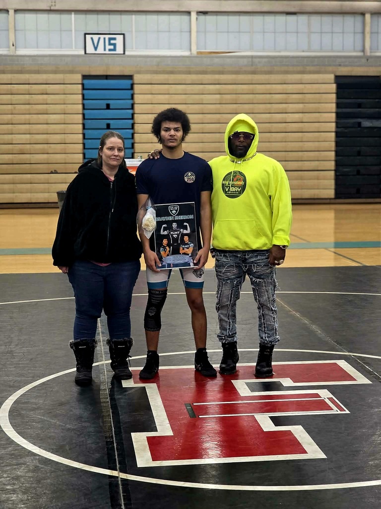 senior athlete night for wrestling, basketball and cheer