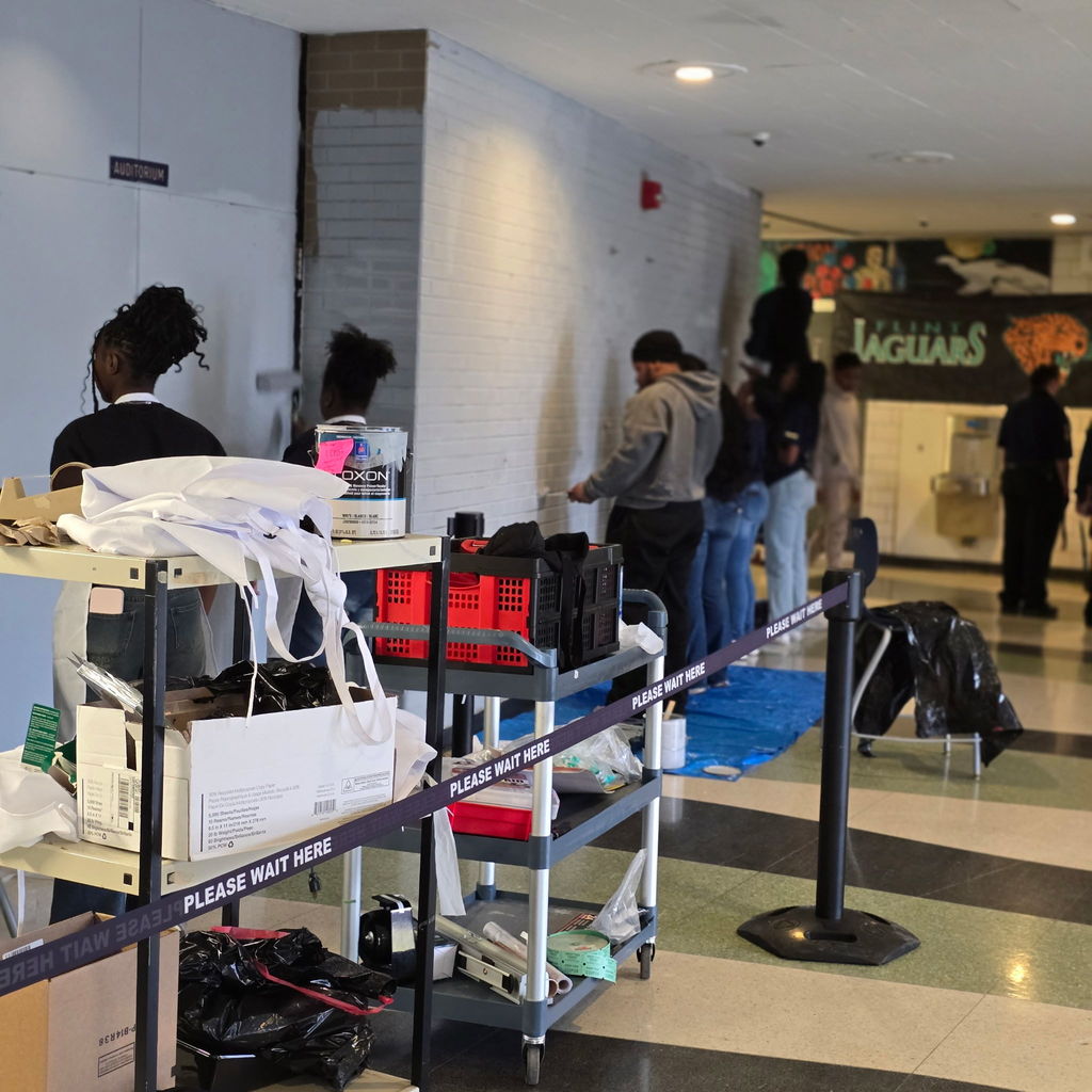 As part of the Alternative Spring Break program, students visited the district to connect with scholars, share information about college and scholarships, and even painted walls for an upcoming mural project. While at Southwestern Classical Academy, they had the opportunity to speak with Superintendent Jones about the district and his dedication to Flint Community Schools.