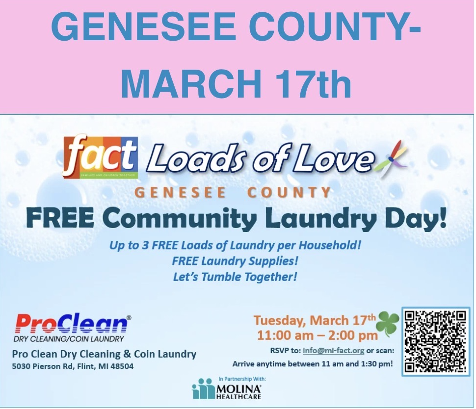 Pro Clean Dry Cleaning & Coin Laundry 5030 Pierson Rd, Flint, MI 48504 Free Laundry Day Tuesday MArch 17th 11:00 AM to 2:00 PM