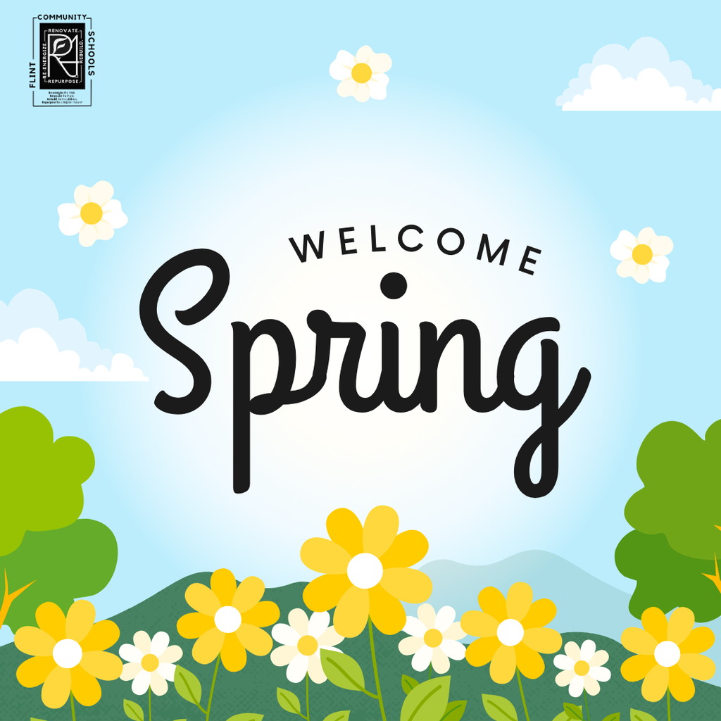 Welcome Spring with images of flowers