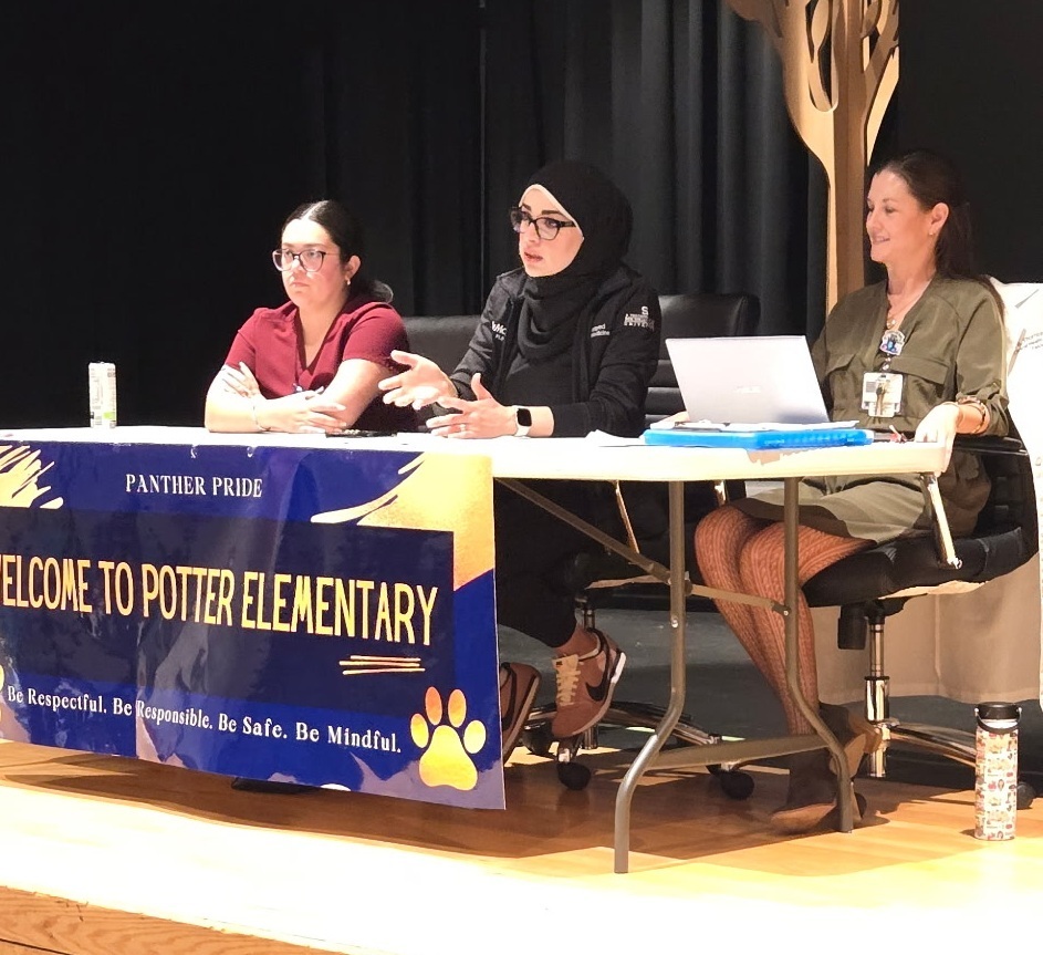 Last Friday, Potter Elementary hosted an “Ask the Doctor” segment for families and community members.  It was a powerful opportunity for attendees to connect directly with local physicians, ask important health-related questions, and build stronger relationships with medical professionals serving our community.  Thank you to all the families who participated and to our local doctors for sharing their time, expertise, and care. Partnerships like these continue to strengthen both our schools and our community.