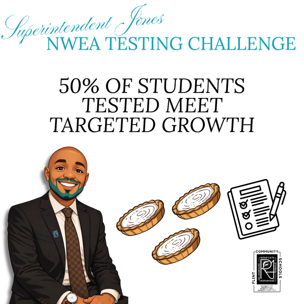 Superintendent Jones NWEA Testing Challenge 50% of students tested meet targeted growth