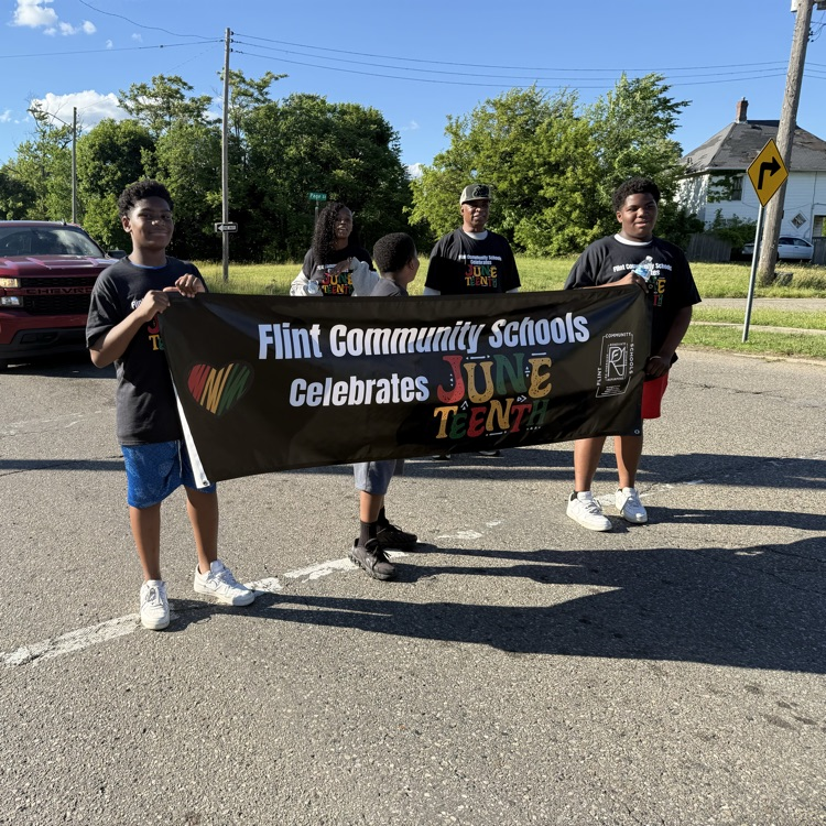 🎉 Flint Community Schools was proud to participate in the Flint Juneteenth Parade yesterday