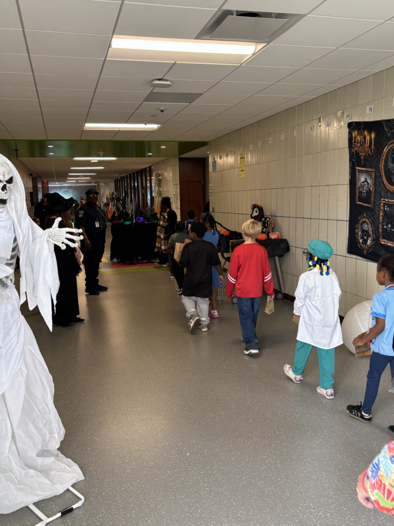 Holmes hosted its 5th Annual Halloween Block Party, giving scholars an afternoon filled with candy, games, prizes, movies, music, and plenty of spooky fun! The celebration also included a special treat for our younger scholars! Brownell STEM Academy scholars joined in the fun for some trick-or-treating, sharing smiles, sweet treats, and Halloween cheer with their Holmes friends.
