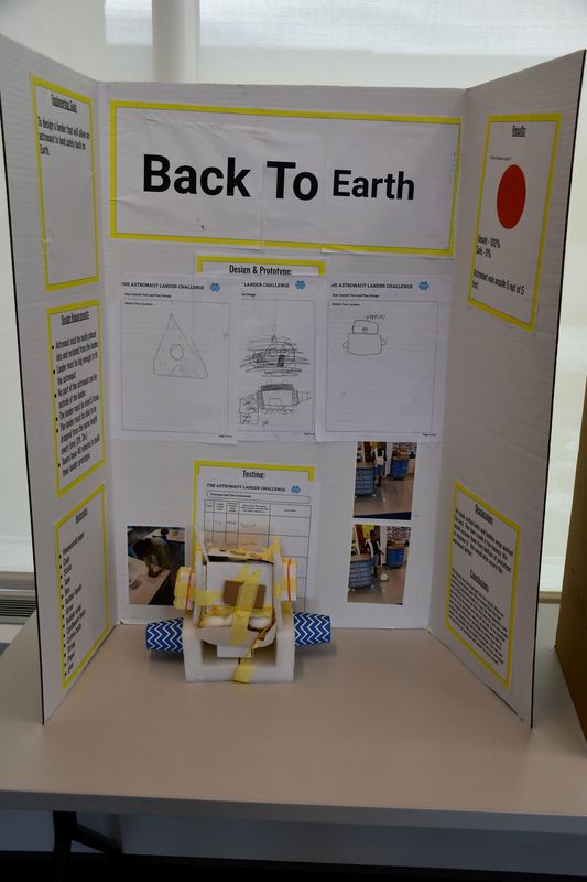 Brownell STEM Academy scholars show off their STEM projects and awards from the Elementary Flint Regional Science and Engineering Fair