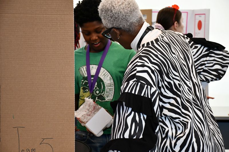 Brownell STEM Academy scholars show off their STEM projects and awards from the Elementary Flint Regional Science and Engineering Fair