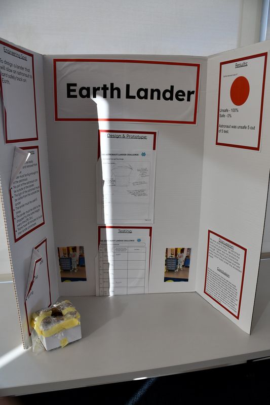 Brownell STEM Academy scholars show off their STEM projects and awards from the Elementary Flint Regional Science and Engineering Fair