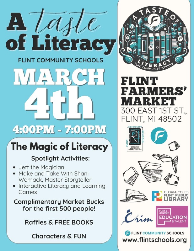 A Taste of Literacy Event Flyer