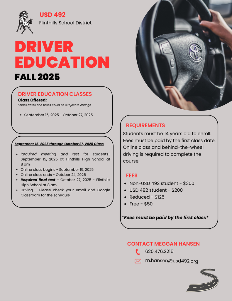 Driver Education Class Fall Information 