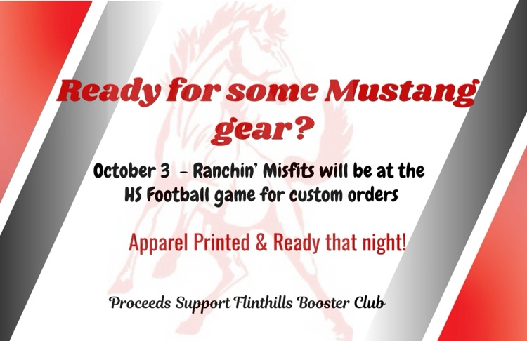 Mustang gear available to order at football game tonight