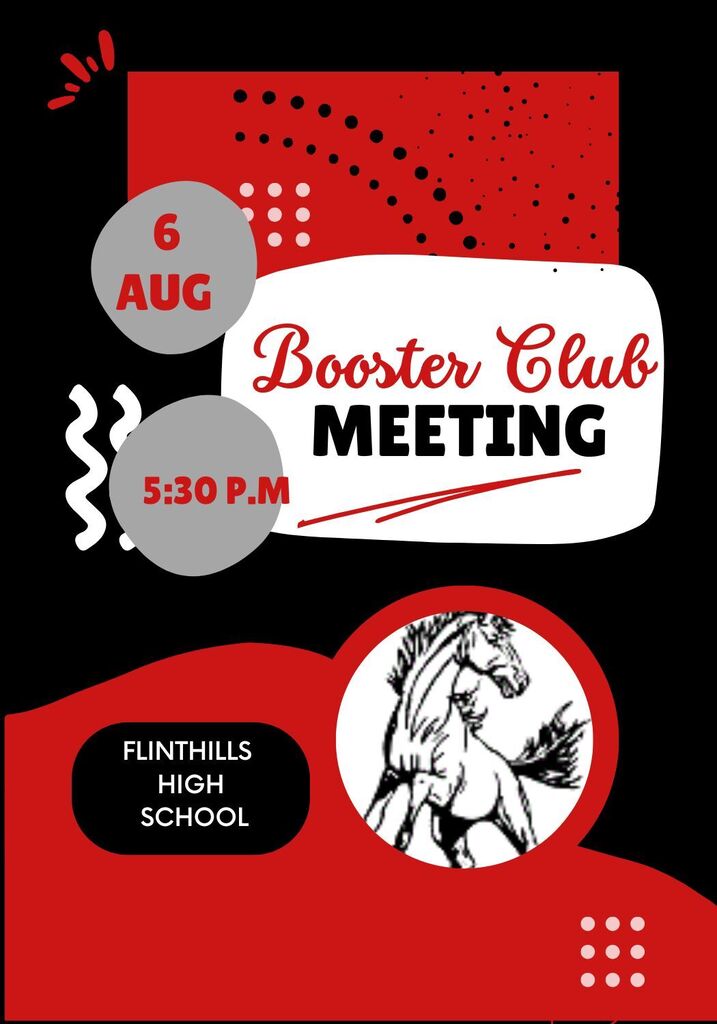 Booster Club meeeting August 6 at 5:30 p.m.
