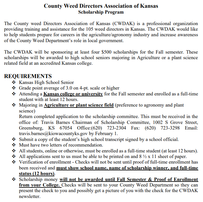 Scholarship Information