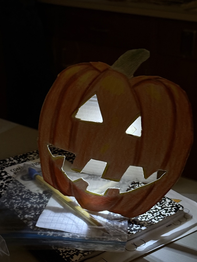 Color Pencil Jack o’Lanterns with basic circuitry