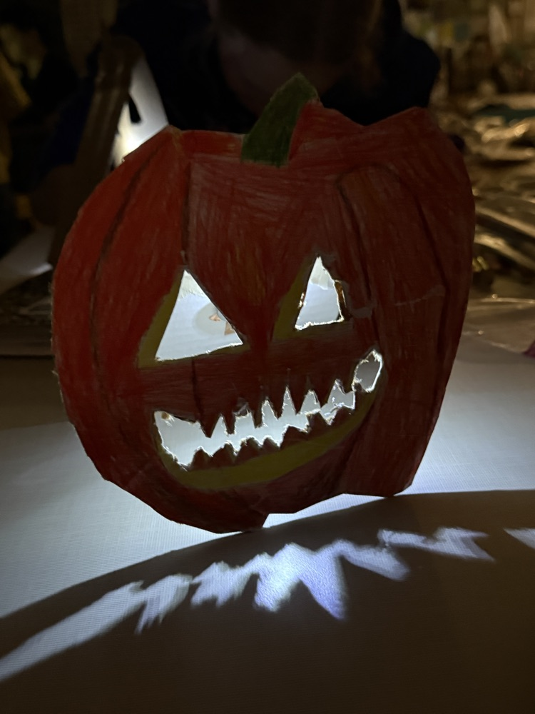 Color Pencil Jack o’Lanterns with basic circuitry