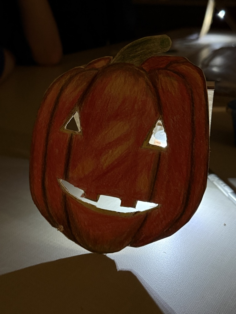 Color Pencil Jack o’Lanterns with basic circuitry