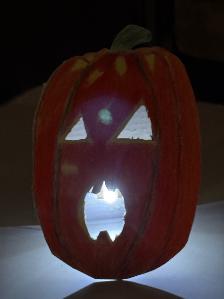 Color Pencil Jack o’Lanterns with basic circuitry