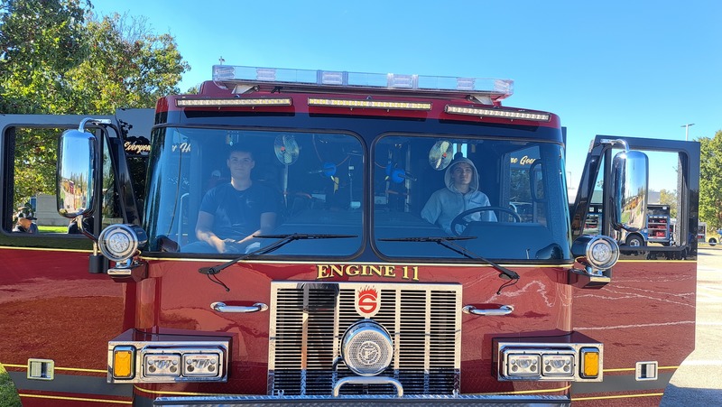Students in Fire Truck