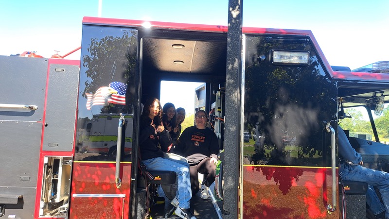 Students in Fire Truck