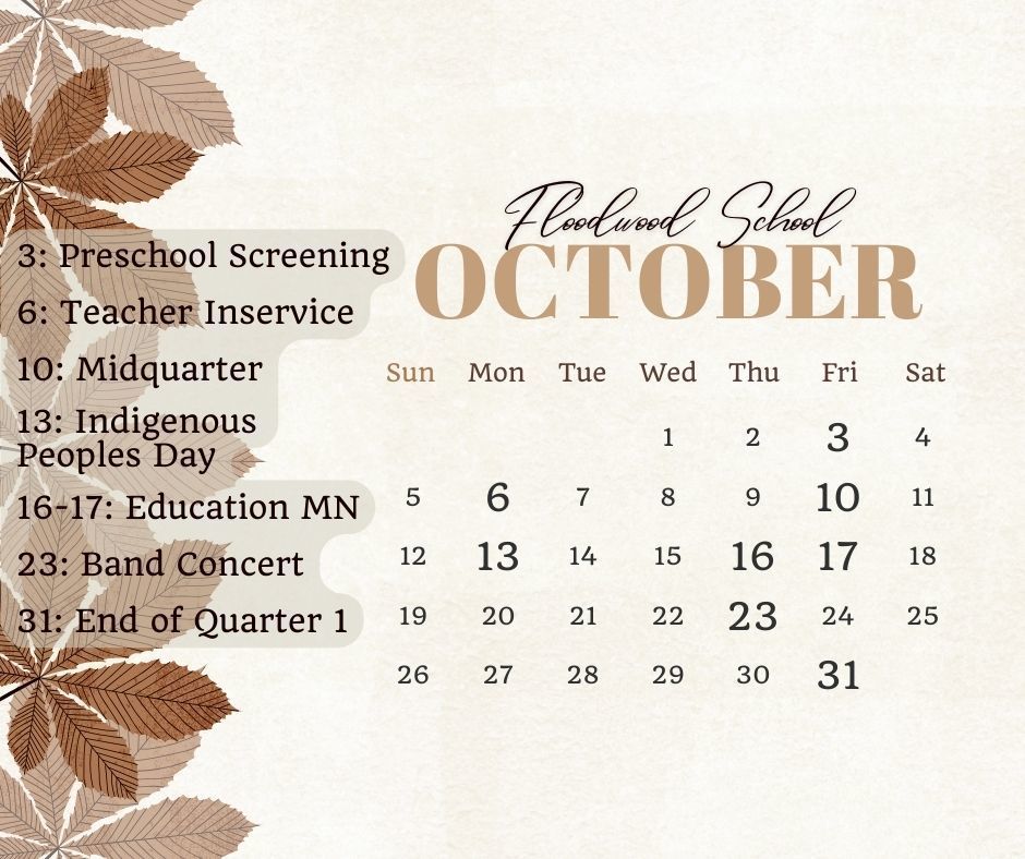 October Calendar