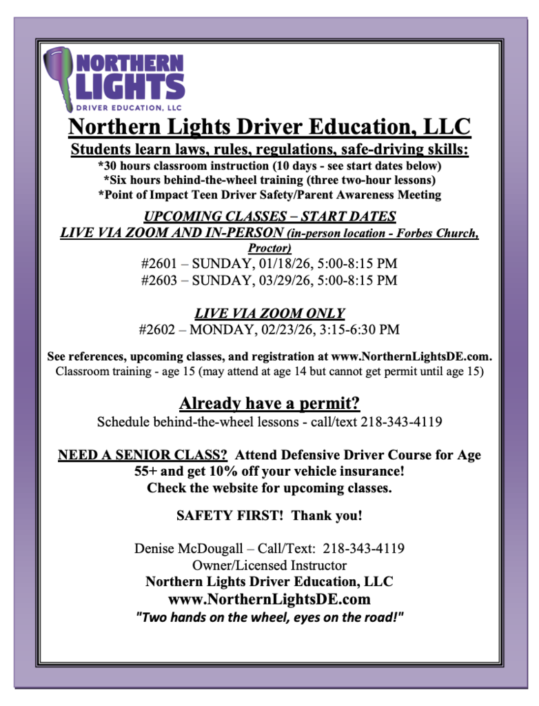 Northern Lights Driver Ed. 