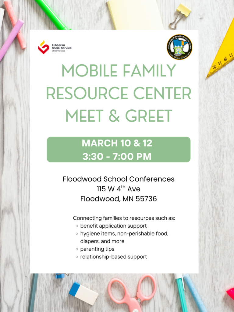 Floodwood School Conferences March 10 and 12, 2026