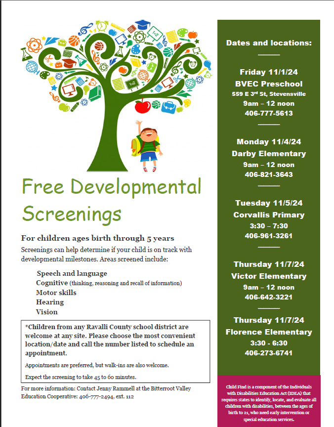 Free Developmental Screenings-Ages Birth to 5 | Florence-Carlton 