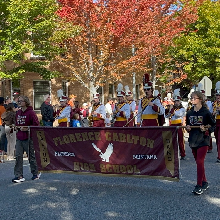 Banner carriers Zoey and Aubrey. 