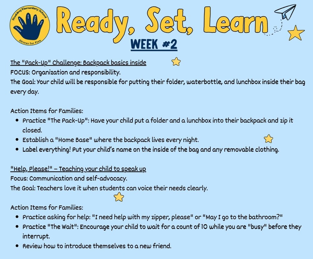 Kindergarten Ready Week 2