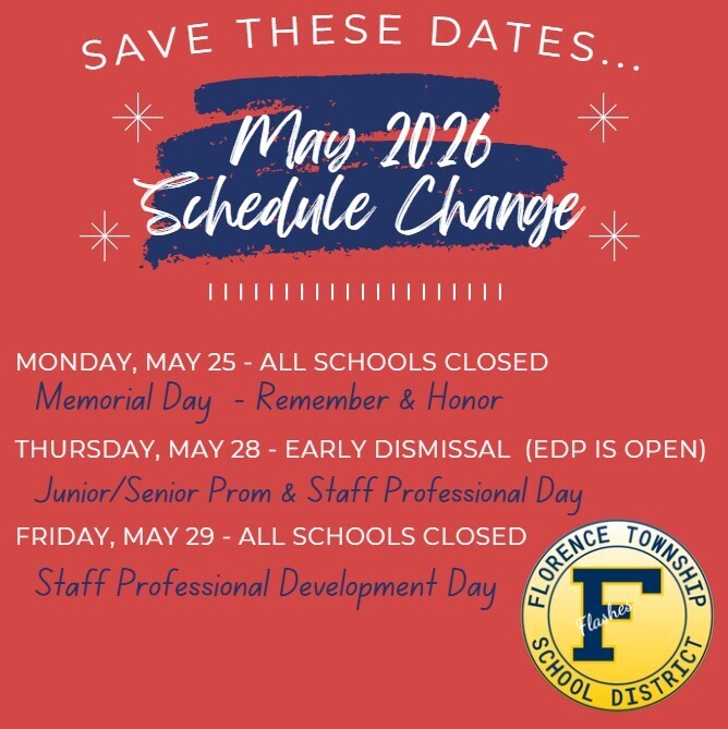 Modified schedule for week of May 25th