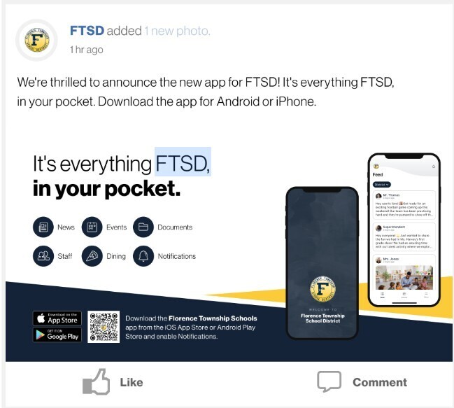 image announcing apptegy for the district