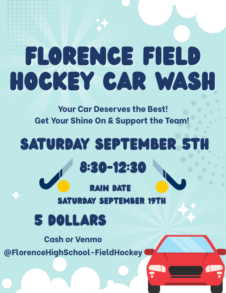 field hockey car wash $5 each car Sept 19th at Roebling School